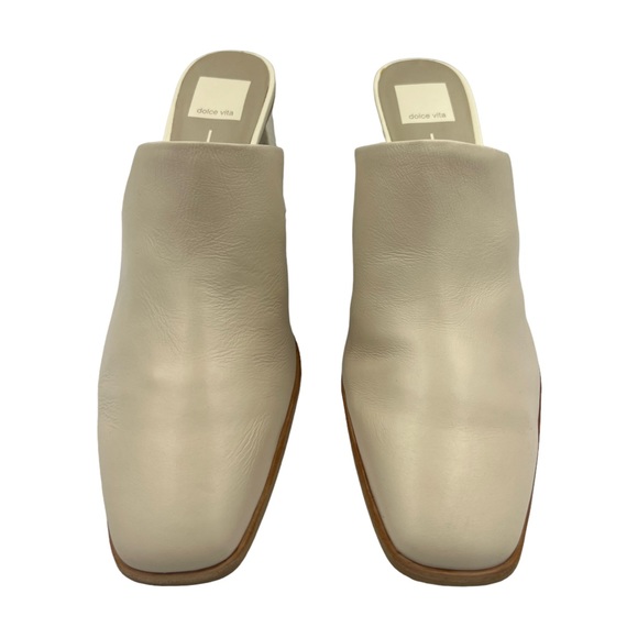 DOLCE VITA Parez Mules Cream Leather - Picture 3 of 13